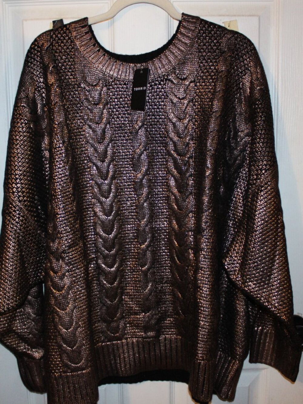 NWT Torrid Crew Neck foiled pullover UNIQUE  5X(28W)